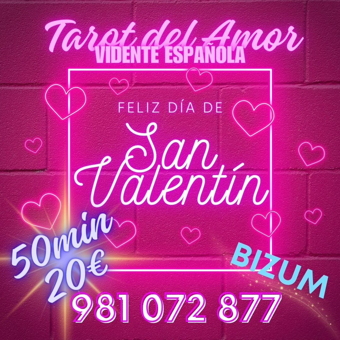 tarot del Amor Bizum vidente española san Valentín promocion