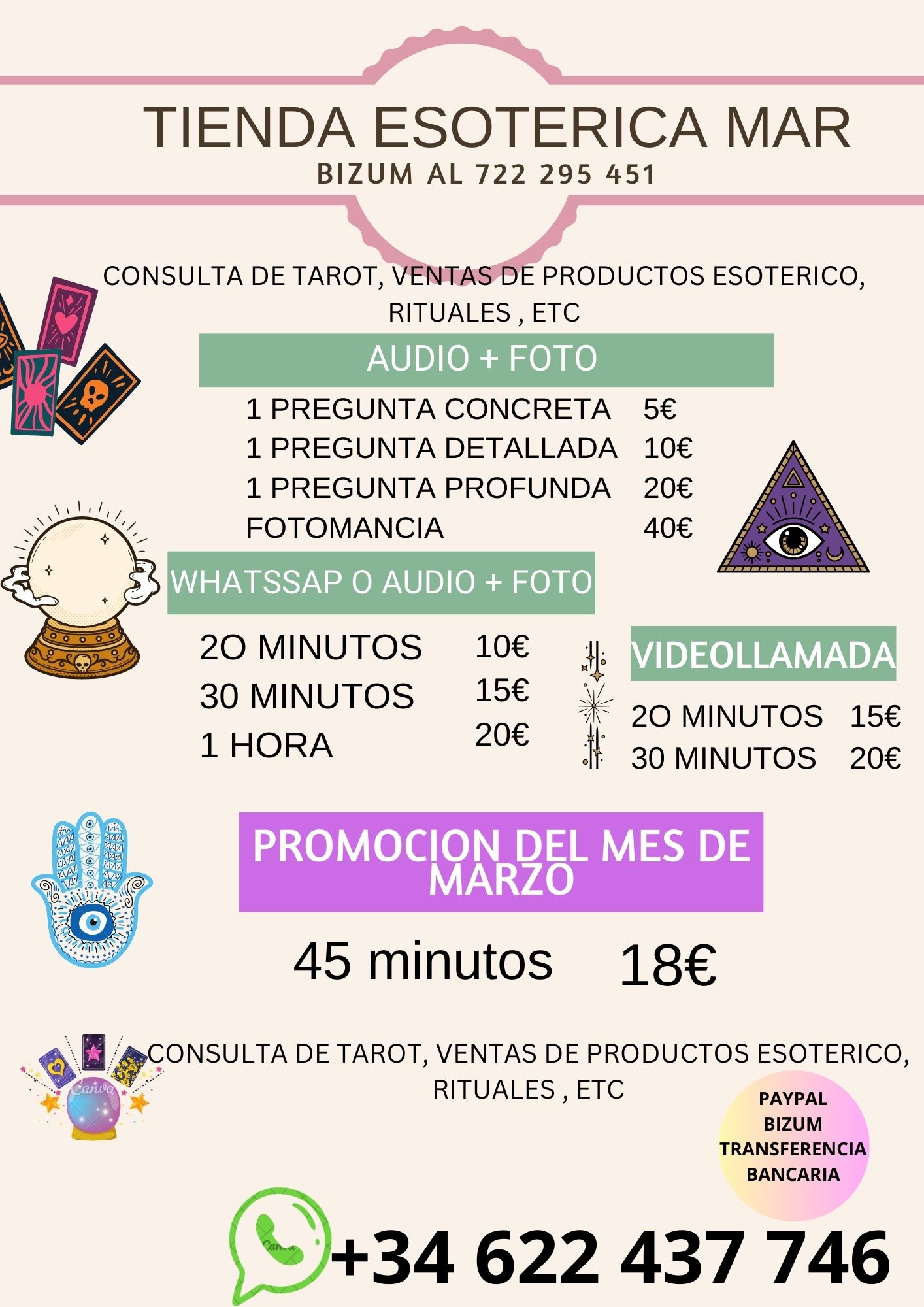 Menú Panadería y Cafetería Dulce Rosa y Beige